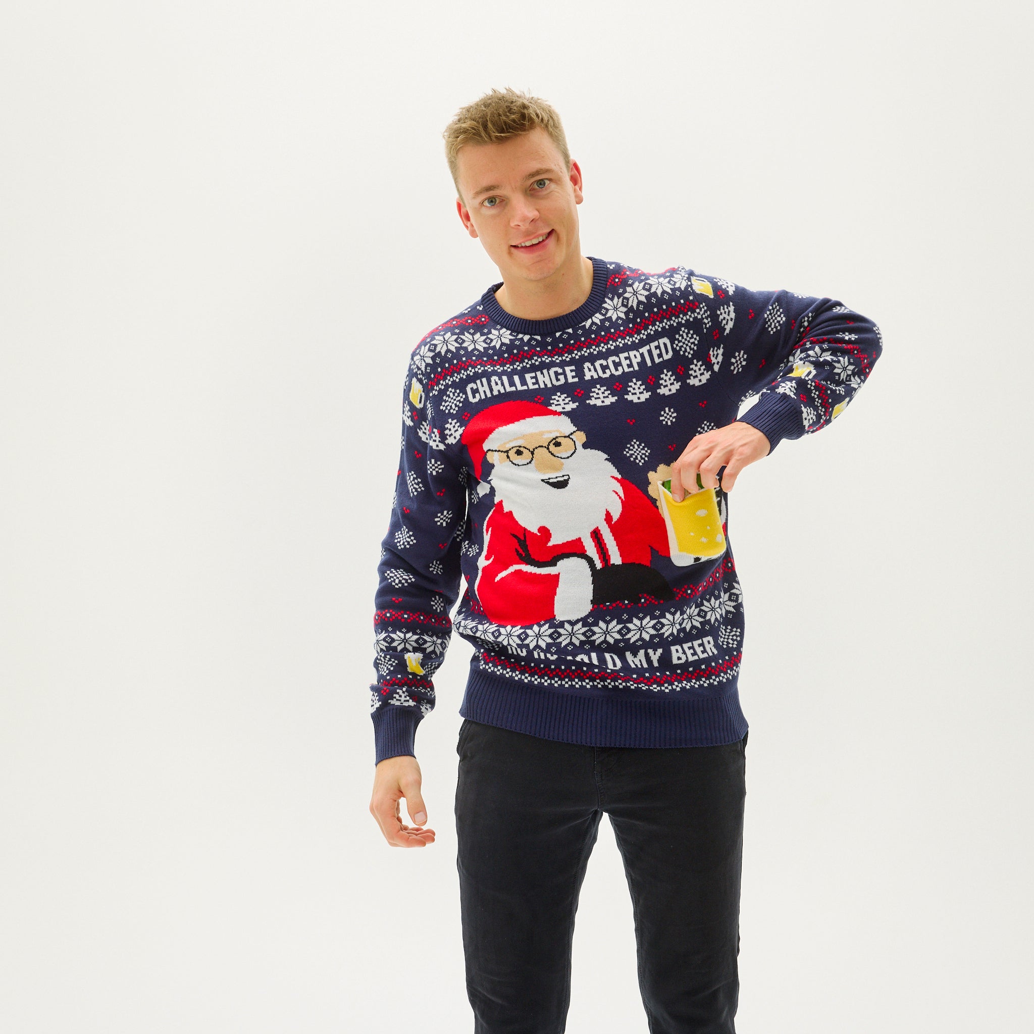 Ho Ho Hold My Beer Sweater - Herren